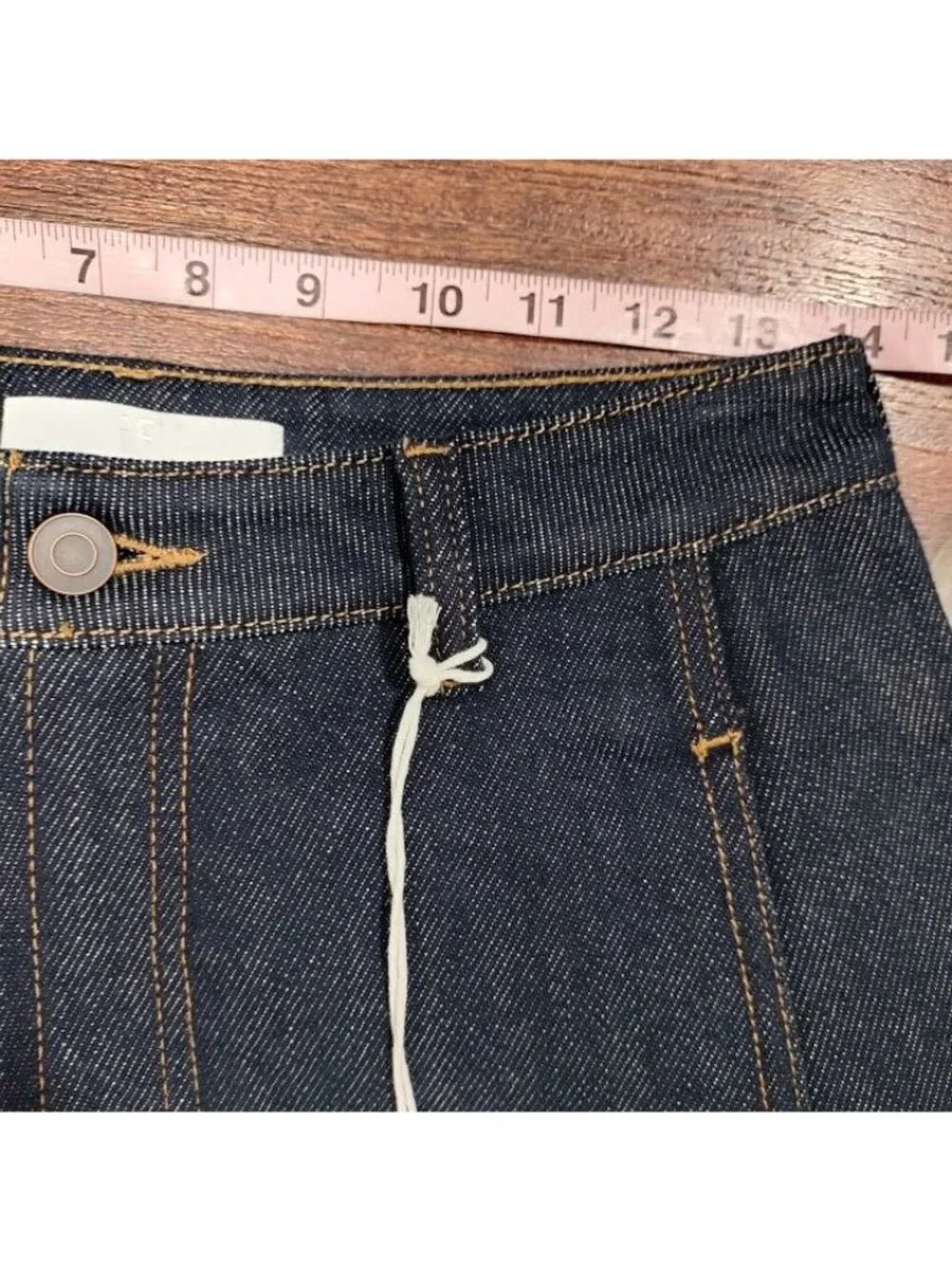 IF Men's Indigo Blue Balloon Fit Wide Leg Workwear Denim Jeans Size 28 - Picture 6 of 7